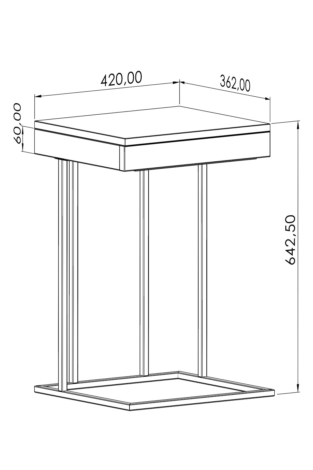 Veno Çekmeceli C Nesting Tables
